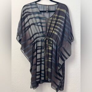 MarlaWynne Chiffon Layering Topper Blouse
